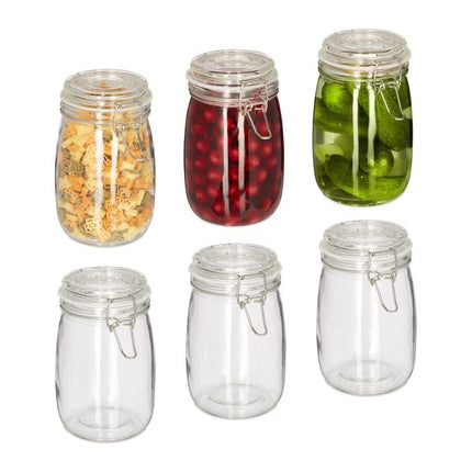 1000 ml konservavimo stiklainių rinkinys, 6 vnt.