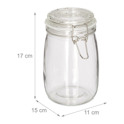 1000 ml konservavimo stiklainių rinkinys, 6 vnt.