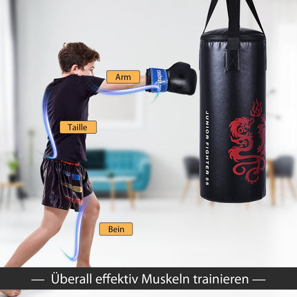 10 kg bokso maišų rinkinys su 8oz bokso pirštinėmis, vaikiškas bokso maišas, bokso maišas