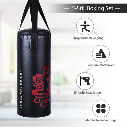 10 kg bokso maišų rinkinys su 8oz bokso pirštinėmis, vaikiškas bokso maišas, bokso maišas