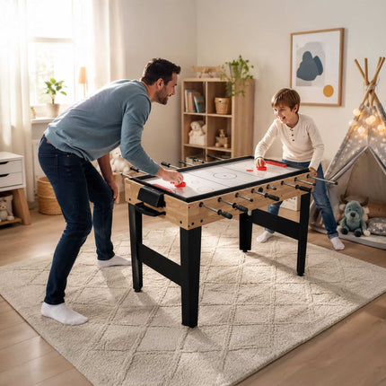 10 viename žaidimų stalų komplektas – medžio imitacijos, 81 × 125 × 61 cm