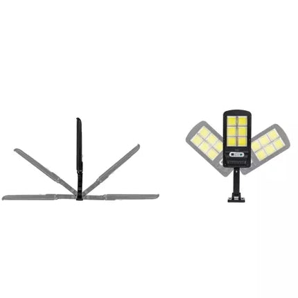 120 LED saulės energija varomas šviestuvas su „Izoxis“ lauko panele