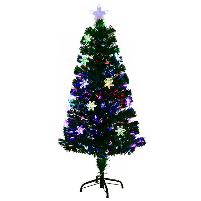 120 cm dirbtinė Kalėdų eglutė su LED šviesolaidžiais