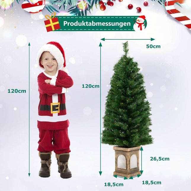 120 cm iš anksto įžiebta dirbtinė Kalėdų eglutė su laikmačiu