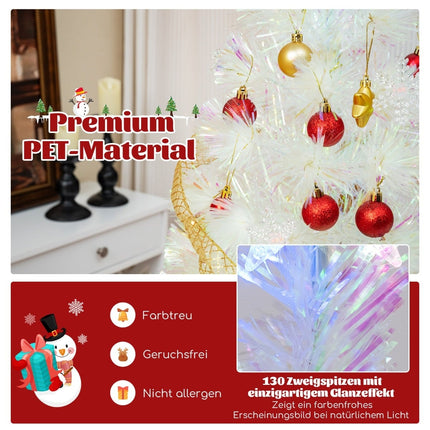120 cm White Artificial Christmas Tree with LED Lights
