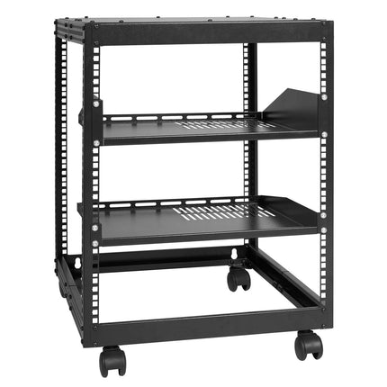 12U Open Frame Server Rack, 19-Inch, 23-40 In Depth