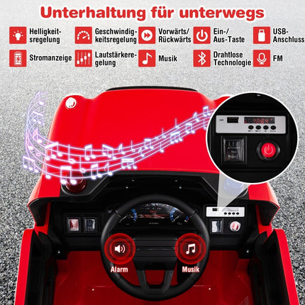 12 V vaikams skirtas elektrinis gaisrinės automobilis su nuotolinio valdymo pultu ir vandens pistoletu