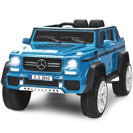 12 V licencijuotas „Mercedes-Benz Maybach“ akumuliatorinis džipas su pakaba, 115 x 67 x 57 cm, mėlynas