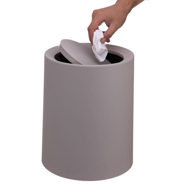 13 litrų talpos plastikinis konteineris su atlenkiamu dangčiu virtuvei arba vonios kambariui