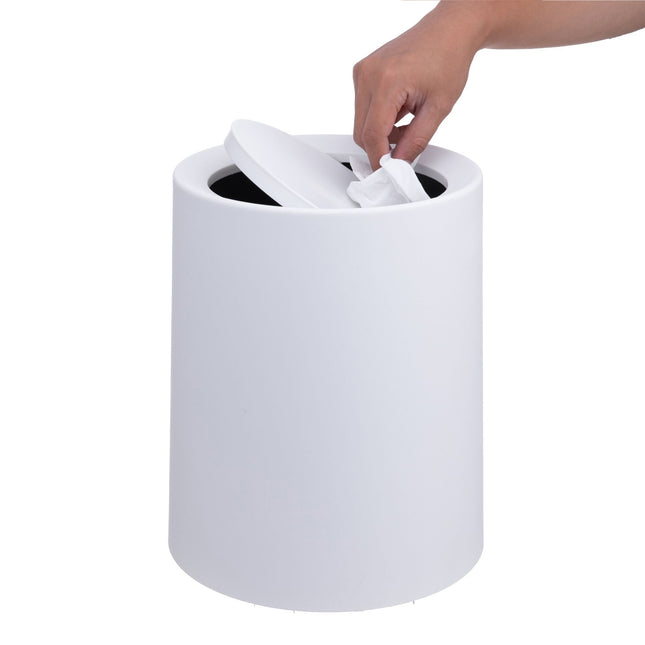 13 litrų talpos plastikinis konteineris su atlenkiamu dangčiu virtuvei arba vonios kambariui
