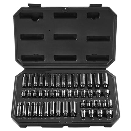 1/4-Inch Drive Impact Socket Set, 48-Piece SAE/Metric, Deep & Shallow