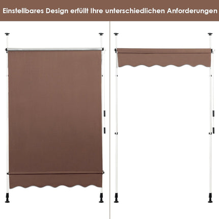 150 cm reguliuojamas, UV spinduliams atsparus balkono markizė