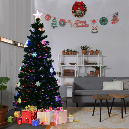 150 cm dirbtinė Kalėdų eglutė su LED šviesolaidžiais