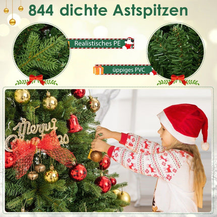150 cm dirbtinė Kalėdų eglutė su LED lemputėmis, 11 režimų