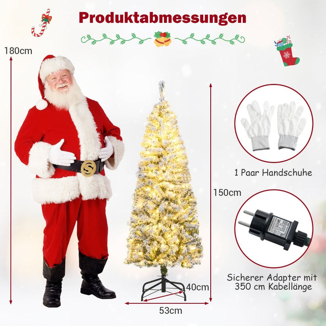 150 cm dirbtinė Kalėdų eglutė su LED lemputėmis