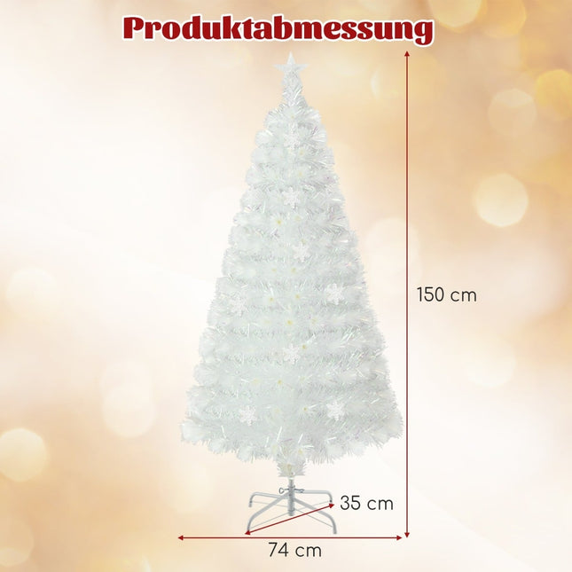 150 cm balta LED šviesolaidinė Kalėdų eglutė