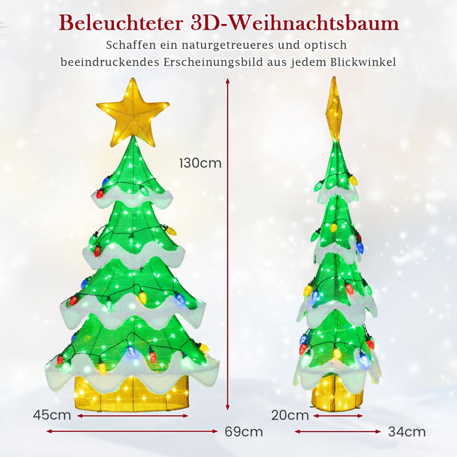 157 cm LED Kalėdų eglutė su žvaigždės ir braškių lemputėmis