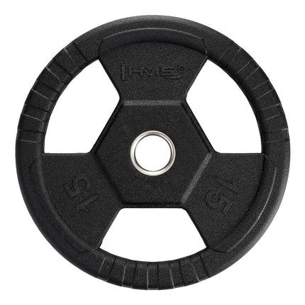 15 kg juodas olimpinis svorio diskas