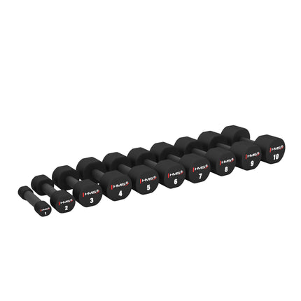 16 kg poliuretano hantelių rinkinys