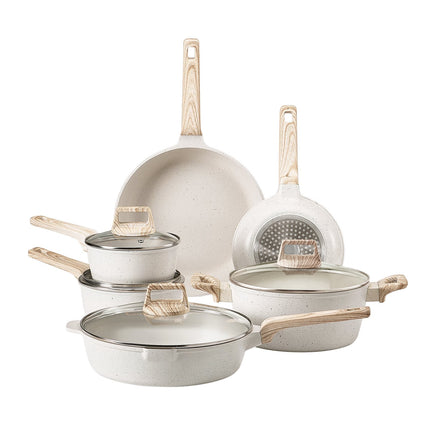 17-Piece Pots and Pans Set, Granite Nonstick, Induction