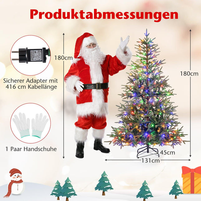 180 cm dirbtinė Kalėdų eglutė su 250 LED lemputėmis