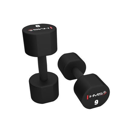 18 kg poliuretano hantelių rinkinys