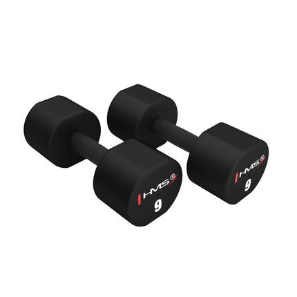 18 kg poliuretano hantelių rinkinys