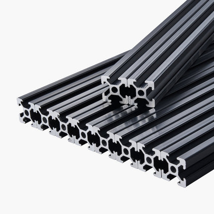 2020 T-Slot Aluminum Extrusion, 10-Pack 1500mm Black