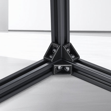 2020 T-Slot Aluminum Extrusion, 4 Pack 1200mm Black