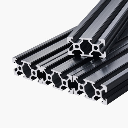 2040 T-Slot Aluminum Extrusion, 5 Pack 2000mm Black