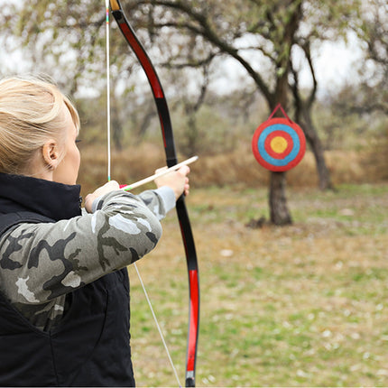 20-Inch 3-Layer Straw Round Archery Target With Handle