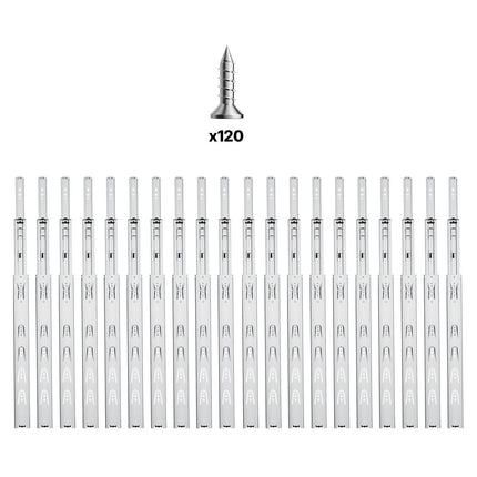 20-Inch Drawer Slides, 10 Pairs, Full Extension, 100 Lb