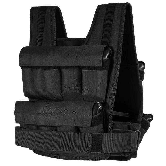 20 kg svorio liemenė su nuimamais svoriais, juoda