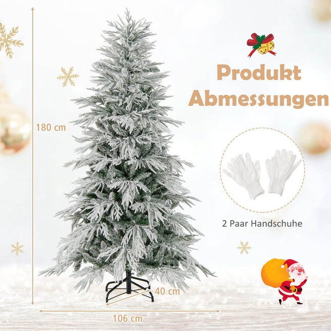 210 cm dirbtinė Kalėdų eglutė, snieguota, 350 LED lempučių
