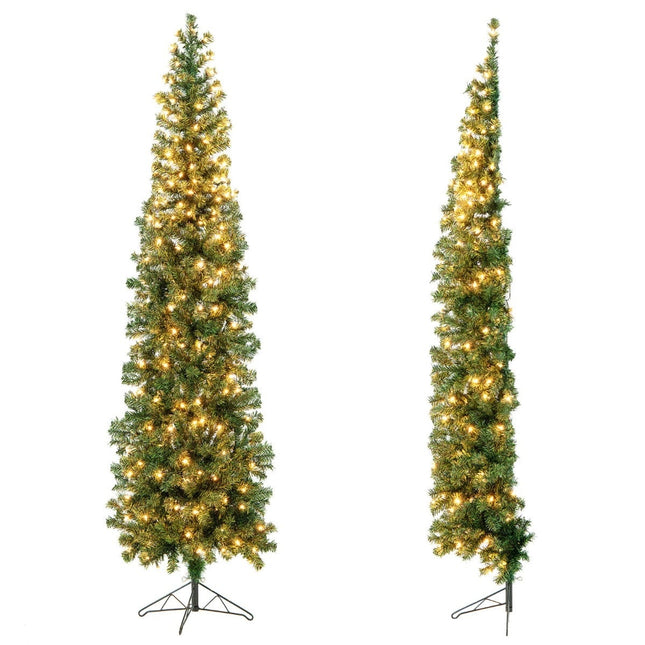 210 cm ilgio Kalėdų eglutė su 150 LED lempučių