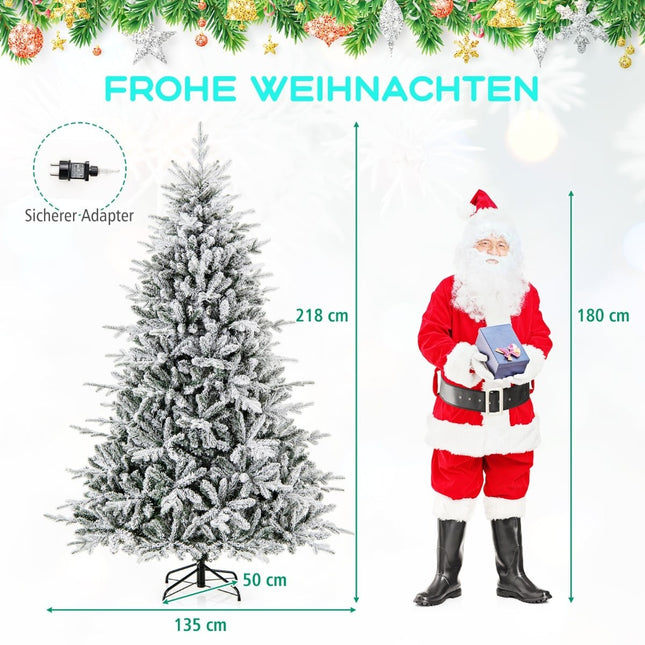 218 cm dirbtinė Kalėdų eglutė su 350 LED lemputėmis