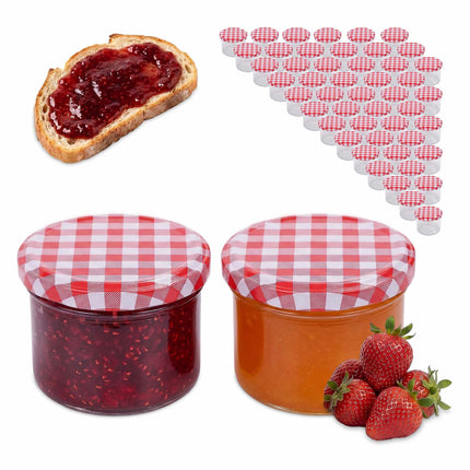 220 ml uogienės stiklainiai, hermetiški atsukami dangteliai, raudonai balti