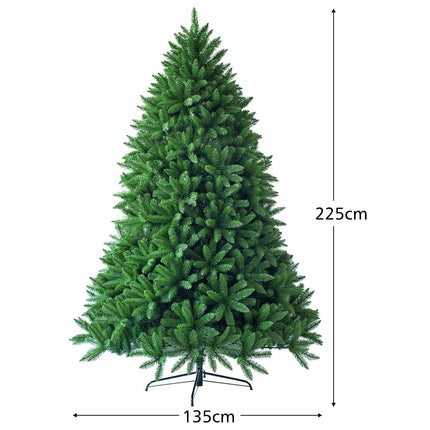 225 cm dirbtinė Kalėdų eglutė, PVC adatos, žalia