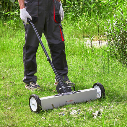 24-Inch Rolling Magnetic Sweeper, 50 lb Capacity