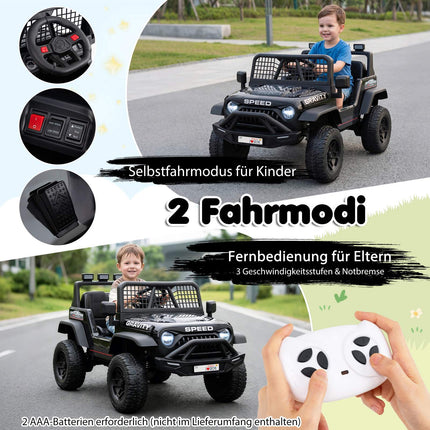24 V elektrinis vaikiškas automobilis su nuotolinio valdymo pultu, muzika, LED lemputėmis