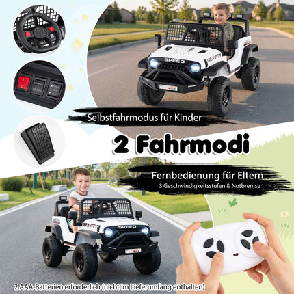 24 V elektrinis vaikiškas automobilis su nuotolinio valdymo pultu, muzika, LED lemputėmis