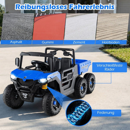 24 V vaikams skirtas savivartis su nuotolinio valdymo pultu ir LED žibintais