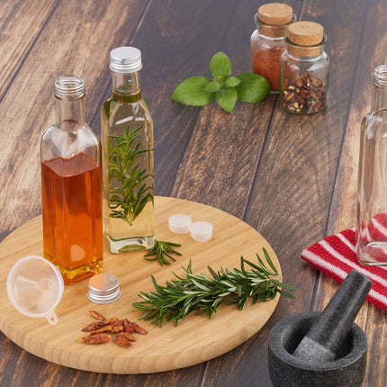 250 ml stikliniai buteliai likeriui, sultims, aliejui