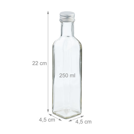 250 ml stikliniai buteliai likeriui, sultims, aliejui