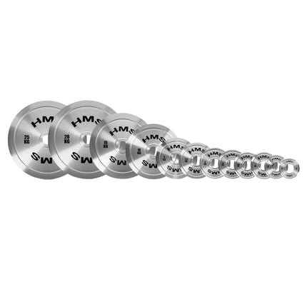 25 kg kalibruoto plieno olimpinis svorio diskas