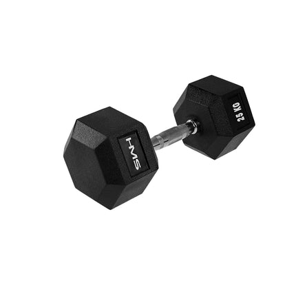 25 kg šešiakampis hantelis - patvarus, neslystantis rankena
