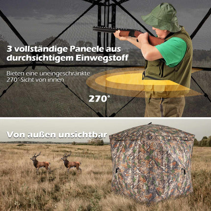 270 Kamufliažinė išskleidžiama medžioklės palapinė, Oksfordas, 2-3 asmenims