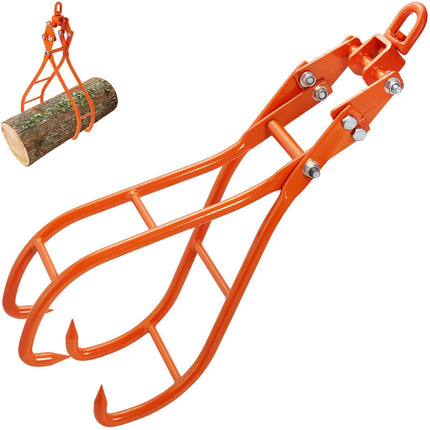 28-Inch 4-Claw Log Lifting Tongs, Swivel Ring, 2205 lb