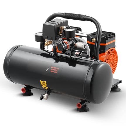2 Gallon Oil-Free Air Compressor, 1HP 120 PSI Quiet