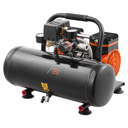 2 Gallon Oil-Free Air Compressor, 1HP 120 PSI Quiet